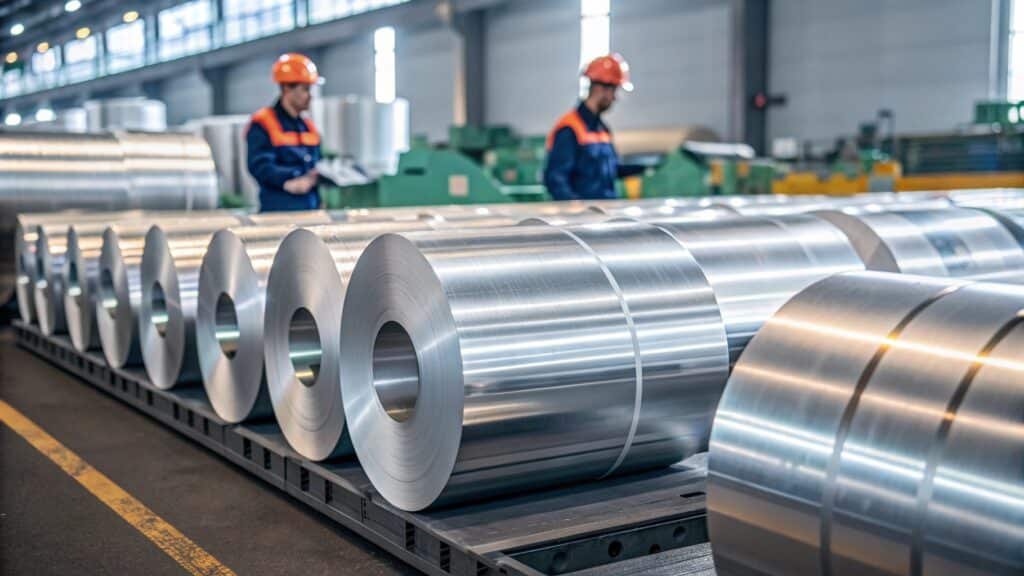 A bar chart comparing the strength-to-weight ratios of pure aluminum, common aluminum alloys, and various steel types.